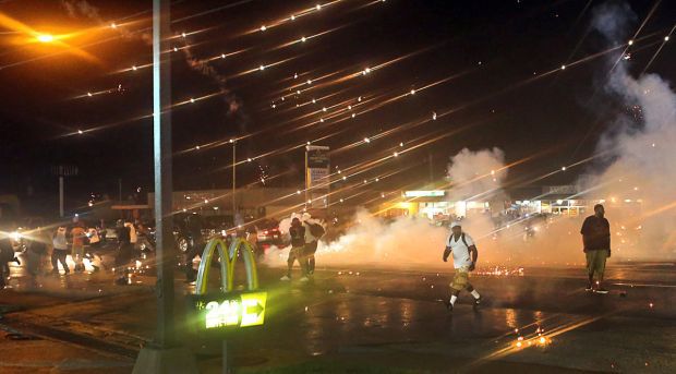 Tactical teams move in to disburse protestors